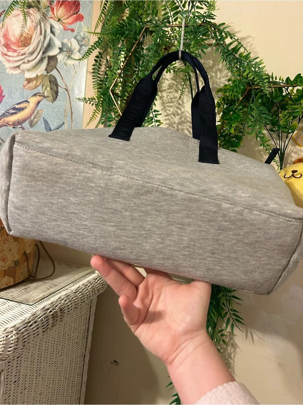 Tommy Hilfiger Gray Tote with Navy Accents